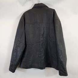 Sergio Men Black Leather Jacket 4XL alternative image