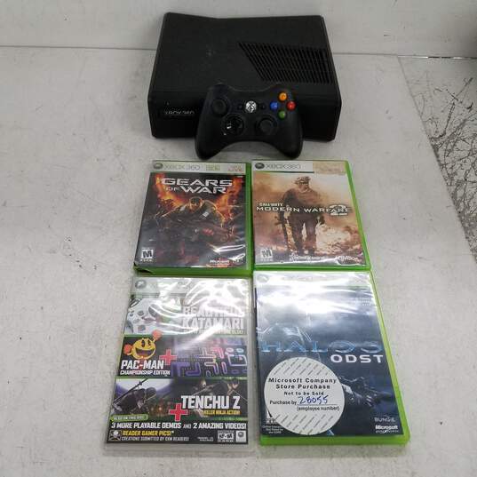 Microsoft Xbox 360 Slim 250GB Console Bundle Controller & Games #11 image number 1