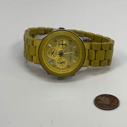 Designer Michael Kors Yellow Chronograph Round Dial Analog Wristwatch alternative image