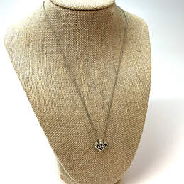 Designer Brighton Silver-Tone Classic Alcazar Heart Shape Pendant Necklace