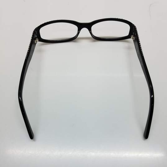 AUTHENTICATED Prada Black Crystal Studded Slim Eyeglasses FRAME ONLY image number 2