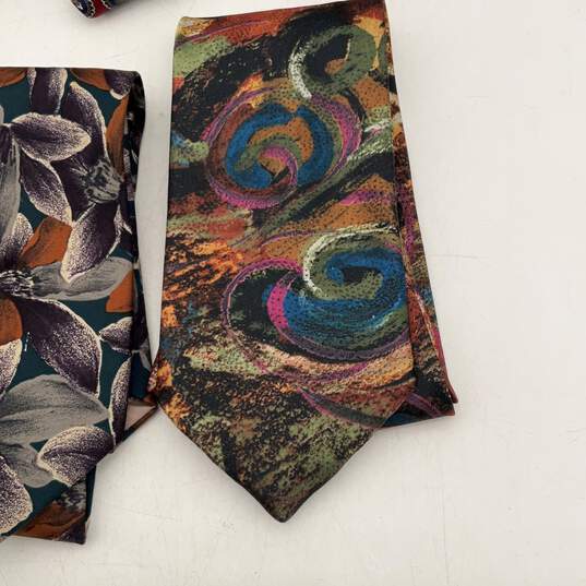 Bundle Of 7 Christian Dior Mens Multicolor Printed Adjustable Designer Necktie image number 7