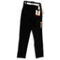 NWT Womens Black Slim Fit Workday Khaki Smart 360 Flex Chino Pants Sz 28x32 image number 1