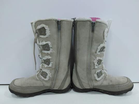 Nine West Girls Beige Polyester Suede Boots Size 2 image number 2