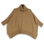 Womens Beige Tight-Knit Turtleneck Short Sleeve Pullover Sweater Size XS image number 1