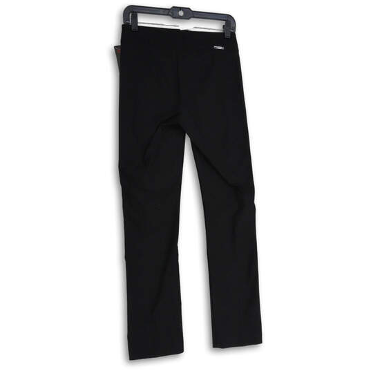 NWT Womens Black Elastic Waist Pull-On Straight Cut Dress Pants Size 6 image number 2