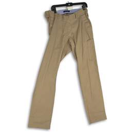 NWT Tommy Hilfiger Mens The Flex Khaki Flat Front Casual Ankle Pants Size 35W