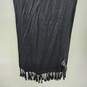 Black Scarf With Tassels and Embellishments image number 2