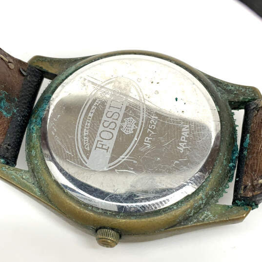 Designer Fossil JR-7521 Round Dial Adjustable Strap Analog Wristwatch image number 4