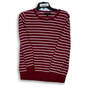 Womens Multicolor Striped Long Sleeve Crew Neck Pullover Sweater Size M image number 1