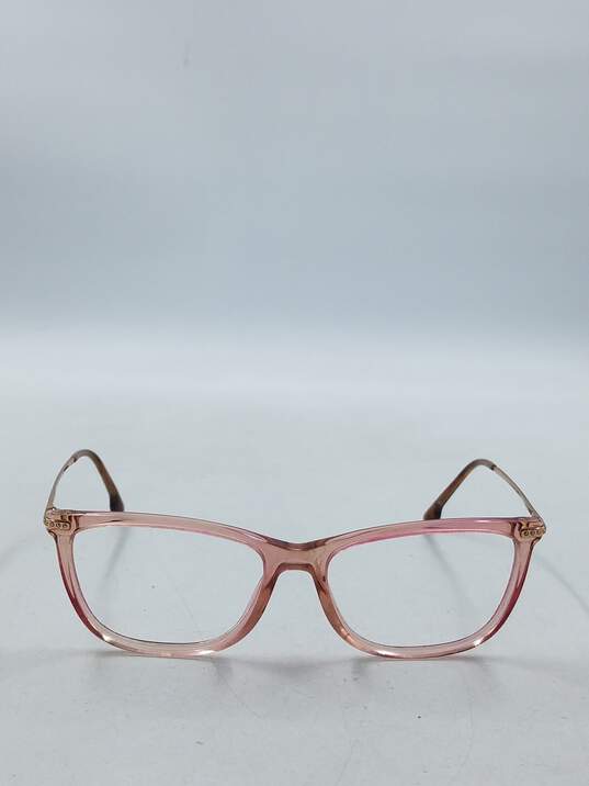 Versace Pink Crystal Oval Eyeglasses image number 2