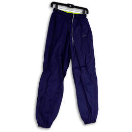 Mens Blue Elastic Waist Drawstring Pockets Pull-On Track Pants Size Medium
