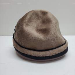 Oleg Cassini Brown Faux Fur Vintage 60s Hat alternative image