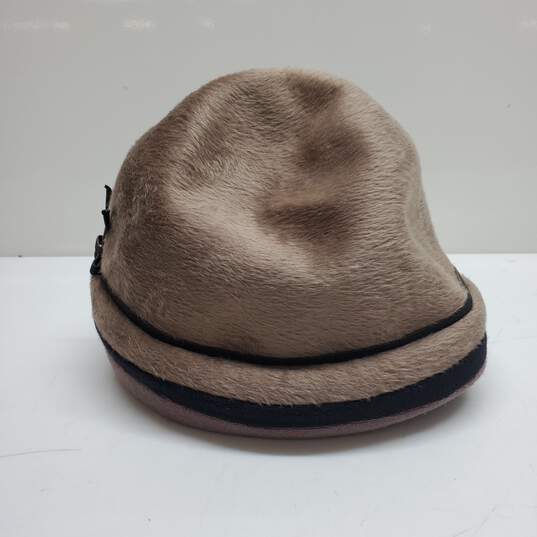 Oleg Cassini Brown Faux Fur Vintage 60s Hat image number 2
