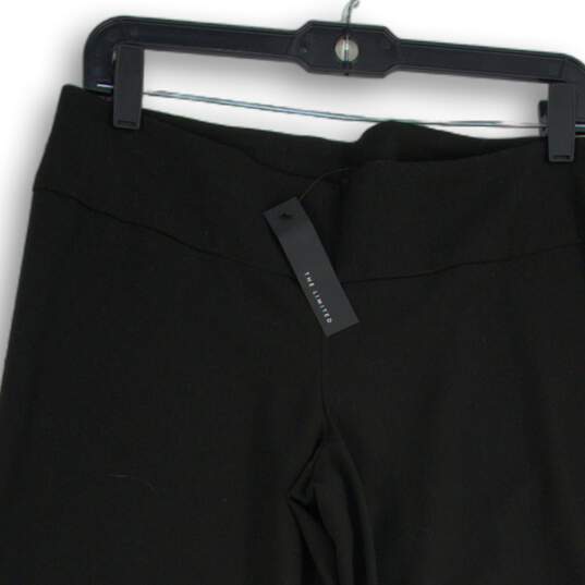 NWT The Limited Womens Black Flat Front Elastic Waist Pull-On Cropped Pants Sz 4 image number 3