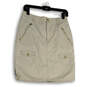 Womens Beige Pockets Denim Knee Length Straight And Pencil Skirt Size 8 image number 1
