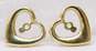14K Yellow Beverly Hills Gold Heart Earring Jackets 1.2g image number 1