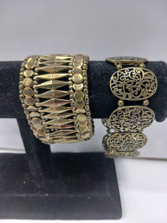5 Pieces Of Brass-Tone Costume Jewelry image number 5