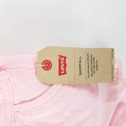 Levi's Girls Pink Short OverAlls 4T NWT image number 5
