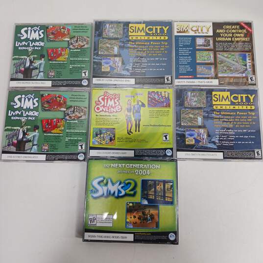 Lot of 7 The Sims And The Sims 2 PC Games And Expansion Packs
