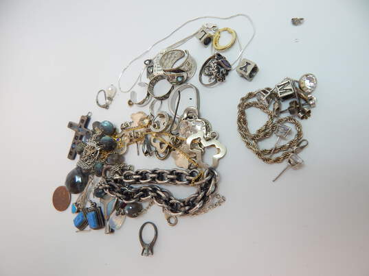 137.0g Scrap & Stones Jewelry Lot image number 2