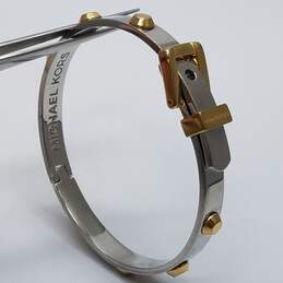 Michael Kors Gold/Silver Tone Hinge Buckle 7.5inch Bracelet 28.3g alternative image