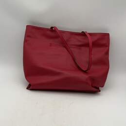 Tutilo Womens Red Leather Inner Pocket Zipper Double Handle Shoulder Bag Purse alternative image
