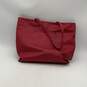 Tutilo Womens Red Leather Inner Pocket Zipper Double Handle Shoulder Bag Purse image number 2