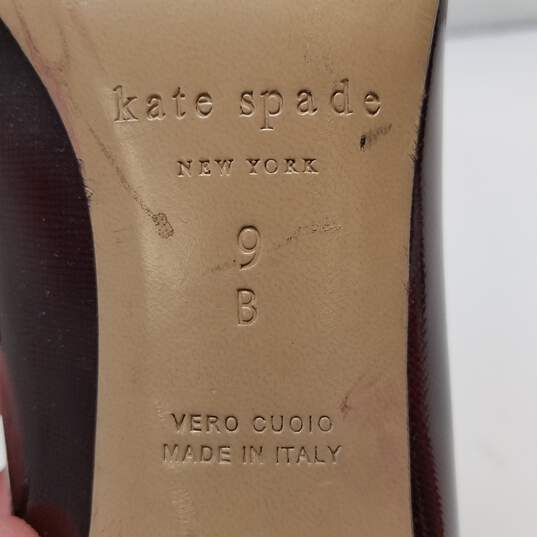 Kate Spade Saffiano Patent Jessa Heel Ruby 9 image number 6