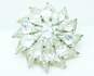 (G) VNTG Weiss & Fash Rhinestone & Silver Tone Earrings Necklace & Brooch 49.6g image number 3