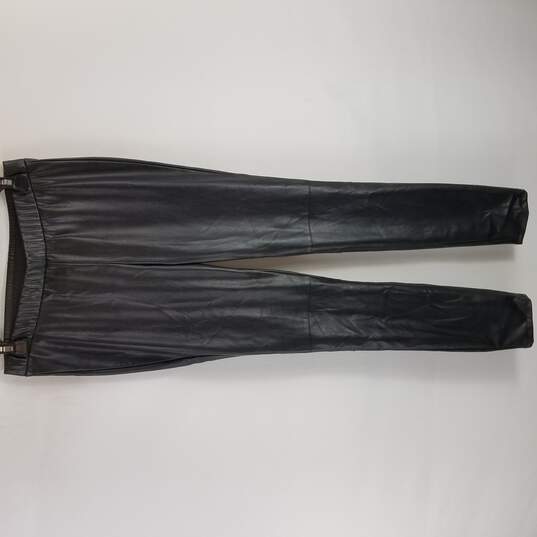 Cupcakes And Cashmere Women Black Faux Leather Pants S NWT image number 1