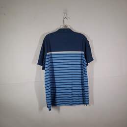 Mens Striped Short Sleeve Quick Dri Collared Polo Shirt Size Large alternative image