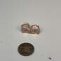 Designer Kate Spade Gold-Tone Pink Crystal Cut Stone Classic Stud Earrings image number 3