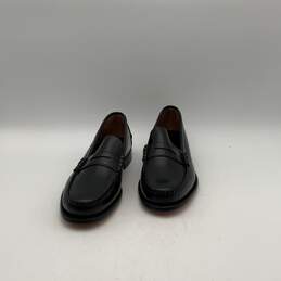 Mens Classic Dan Black Leather Slip-On Round Toe Penny Loafer Shoes Size 12D