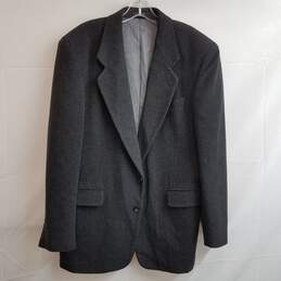 Men's Christian Aujard Wool cashmere blend charcoal gray blazer