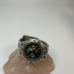 Designer Fossil BQ-8777 Silver-Tone Moon Phase Round Dial Analog Wristwatch