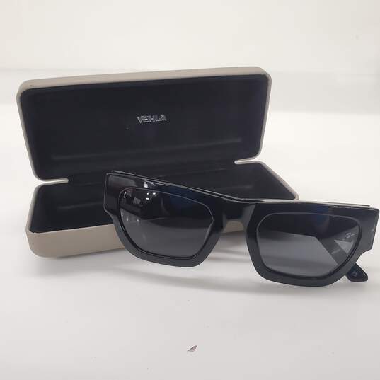 Vehla Finn VS421 Black/Smoke Acetate Classic Rectangular Sunglasses image number 1