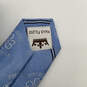 Mens Blue Silk Plaid Erin Hills Print Adjustable Pointed Necktie image number 6