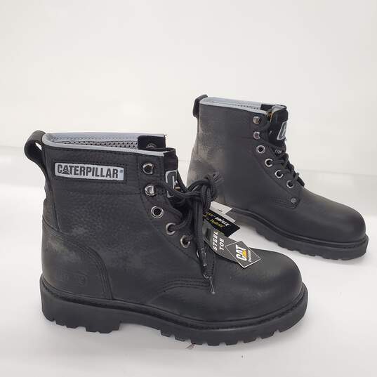CAT Remington 6in Steel Toe Black Work Boots Men's Size 7 image number 3