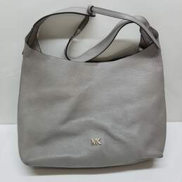 Michael Kors large gray leather sling bag alternative image