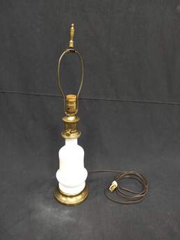Vintage Milk Glass Table Lamp
