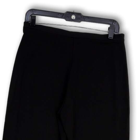 NWT Womens Black Flat Front Slash Pocket Straight Leg Dress Pants Size M image number 4