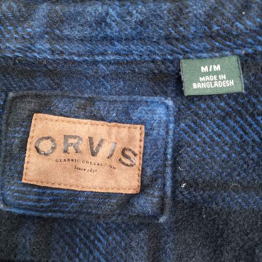 Orvis Blue Flannel Shacket Men's Size M image number 4