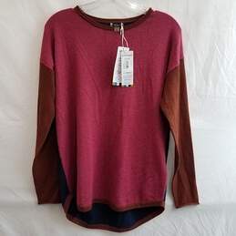 Smartwool Shadow Pine Colorblock Pink Sweater Size M
