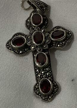 Vintage 925 Cross Pendant Italian Chain Necklace alternative image