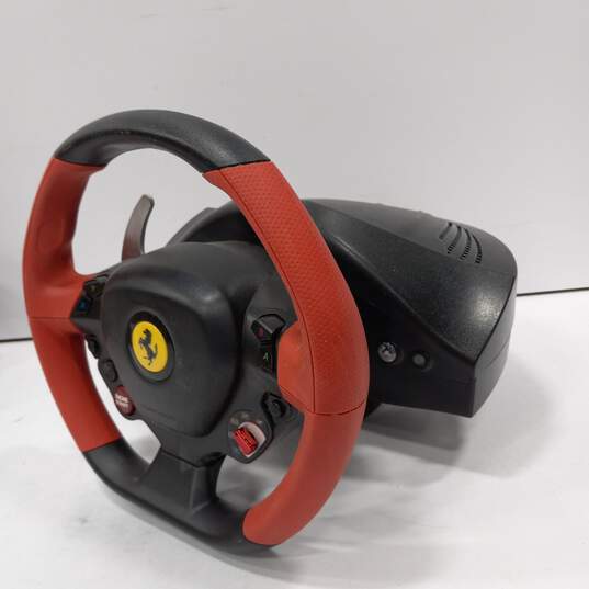 Thrustmaster Ferrari Steering Wheel Video Game Controller image number 6