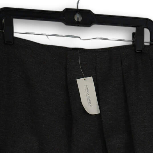 NWT Womens Gray Pleated Back Zip Knee Length Straight And Pencil Skirt Size 6 image number 3