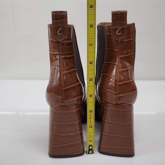 Circus by Sam Edelman 'Polly' Dark Mocha Croc Embossed Block Heel Boots Size 6.5M image number 5
