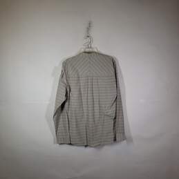 Mens Striped Long Sleeve Collared Chest Pockets Button-Up Shirt Size Large alternative image