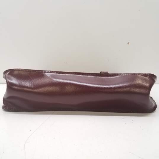 Unbranded Burgundy Leather Satchel Bag image number 4